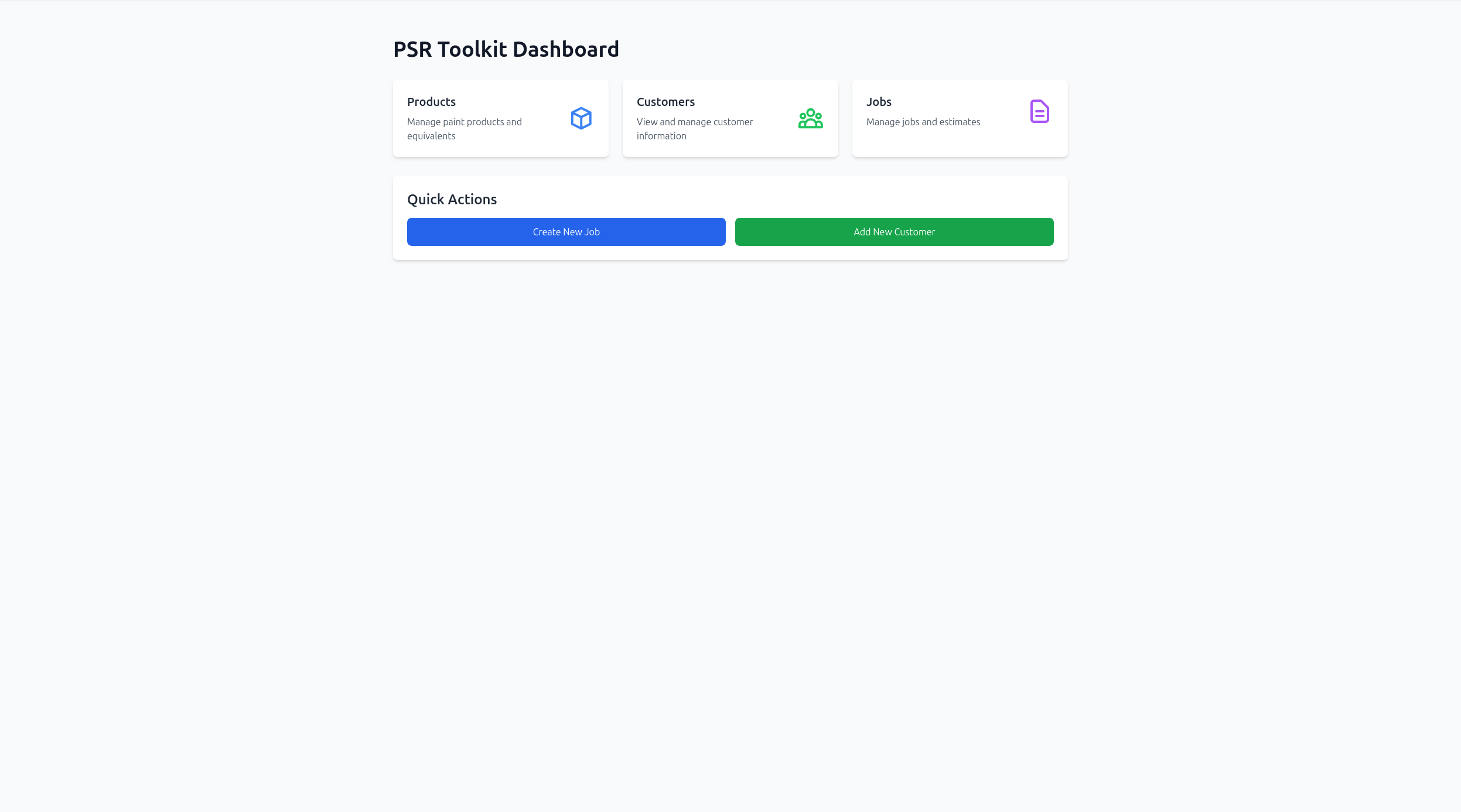 PSR Toolkit - Overview